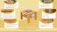 Tavolino salotto faggio massello "Wooden Nature" 122 | 45 x 65 x 65 cm | Design moderno e compatto
