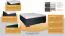 Letto matrimoniale boxspring EBON 160 x 200 cm | Base molle Bonnell | Materasso 5 zone molle insacchettate | Topper schiuma | Colore antracite