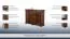 Cassettiera ampia Sentis 13 marrone scuro | 2 ante, 3 cassetti, 4 ripiani | 117 x 158 x 46 cm
