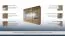 Armadio ad ante scorrevoli "Beverin" 01, rovere marrone scuro - 212 x 260 x 74 cm (h x l x p)