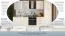 Cucina lineare Fagali 22 | 8 moduli | Marrone rovere & Crema lucido | Design moderno e funzionale