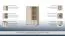 Cassettiera per cameretta "Benjamin" 26 | Faggio e crema | 134 x 86 x 37 cm | Design moderno