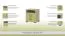 Cameretta - Comodino "Benjamin" 07, faggio / verde oliva - 50 x 44 x 37 cm (h x l x p)
