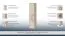 Armadio cameretta Benjamin 25 | Faggio/crema | 198 x 44 x 37 cm | Design moderno e funzionale