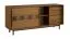 Cassettiera | credenza | rovere caramello | 183 x 48 x 81 cm | 2 ante scorrevoli | 3 ripiani | 6 scomparti | 4 cassetti | Inginele 01