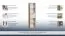 Scaffale alto Palpala 01 | rovere Sonoma e bianco | 180 x 41 x 35 cm | Design moderno
