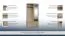 Appendiabiti ingresso Concorda 03 | Rovere Sonoma | 194 x 93 x 40 cm | Specchio e ampi spazi