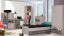 Armadio per cameretta "Tobias" 04 | Marrone e grigio | 190 x 45 x 40 cm | Design moderno e compatto