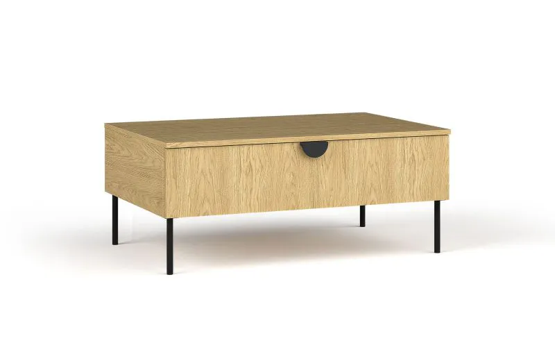 Tavolino Amfipoli 03 rovere baltico | 1 anta a ribalta | Sistema Soft-Close | 41,5 x 100 x 66 cm