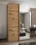 Armadio / Armadio con ante scorrevoli | 245,5 x 150 x 64 cm | Colore: rovere Artisan | 2 ante scorrevoli | Chiusura ammortizzata | Specchio | 2 aste appendiabiti | 6 scomparti