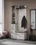 Mobile da ingresso "Bardu" 01, color cashmere/nero, 2 ganci, 1 scarpiera, 90 x 32 x 203 cm