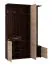Appendiabiti Cupria 01 rovere Sonoma e scuro | 1 specchio | 5 ganci | 1 cassetto | 10 scomparti | 197,5 x 133,5 x 33 cm