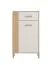 Scarpiera "Venac" 07 | Rovere Artisan e Cashmere | 1 anta, 1 cassetto, 3 scomparti | 103 x 59,5 x 40 cm