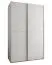 Armadio ad ante scorrevoli "Tampa", bianco, 2 ante scorrevoli, 6 scomparti, 2 barre appendiabiti, Sistema "Soft-Close", bordi in ABS, 245,5 x 150 x 64 cm