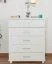 Cassettiera pino massello laccato bianco Columba 09 | 5 cassetti spaziosi | 124 x 100 x 50 cm | Design moderno