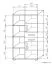 Scaffale Tabubil 17 wengé/grigio | 145 x 80 x 41 cm | Design moderno e ampio spazio