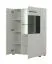 Arredo soggiorno completo Idos | Bianco, grigio rovere, nero | Vetro Parsol | Vetrine, mobile TV, cassettiera, tavolino