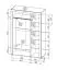 Armadio Barbe 04 | 3 ante a specchio | 7 scomparti | Bianco opaco/Rovere | 206 x 137 x 56 cm