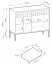 Set soggiorno 4 pezzi "Worthing" | Cashmere, maniglie oro, gambe nere | Design moderno, bordi ABS