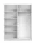 Armadio scorrevole 2 ante con specchio | Rovere Sonoma e bianco | 6 scomparti | 200 x 150 x 61 cm | Maniglie alluminio