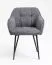 Sedia Maridi 253 grigio scuro | Design moderno | 81 x 57 x 61 cm | Gambe in metallo nero