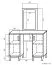 Toeletta Alotau 07 in rovere | Design moderno | 142 x 99 x 40 cm | Ampio specchio e soft close