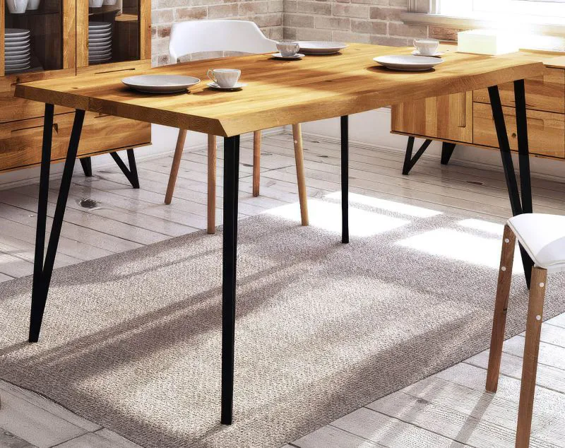 Tavolo da pranzo Masterton 23 | Rovere selvatico oliato | 90 x 160 cm | Design raffinato e robusto