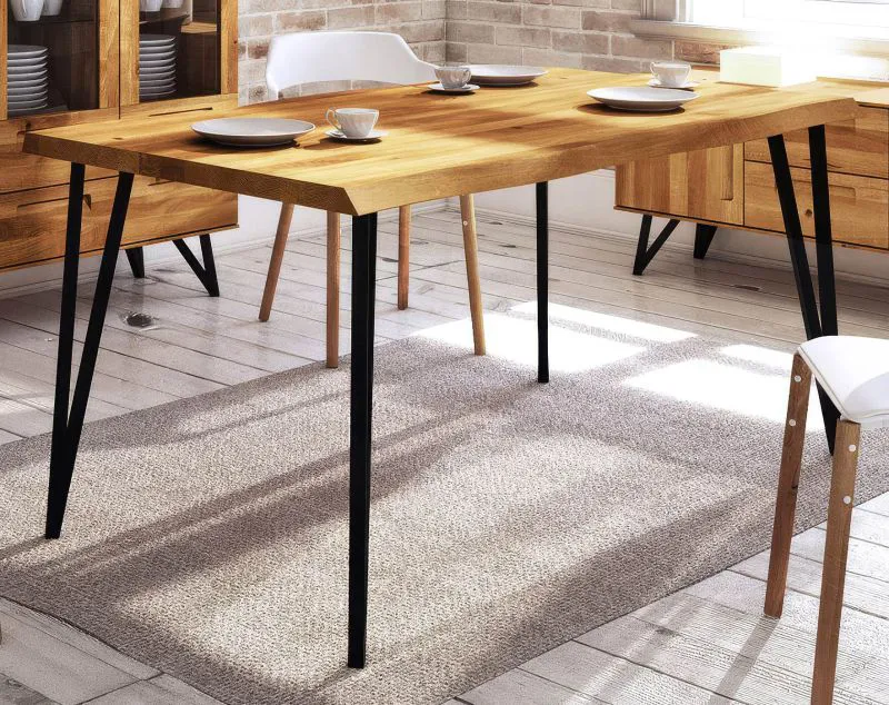 Tavolo da pranzo Masterton 23 | Rovere selvatico oliato | 100 x 160 cm | Design elegante