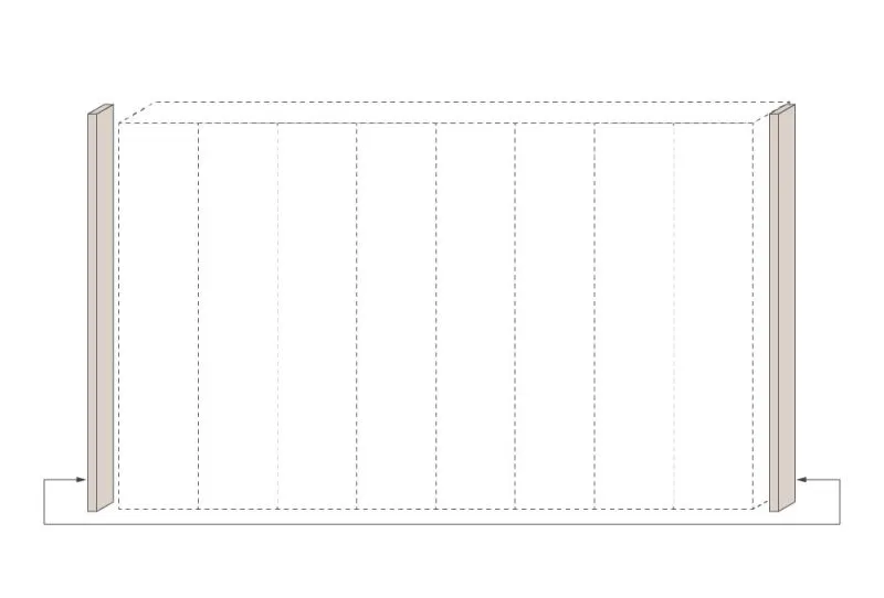 Cornice laterale per armadio battente Neiafu | Color cashmere | Altezza 226 cm | Stile moderno
