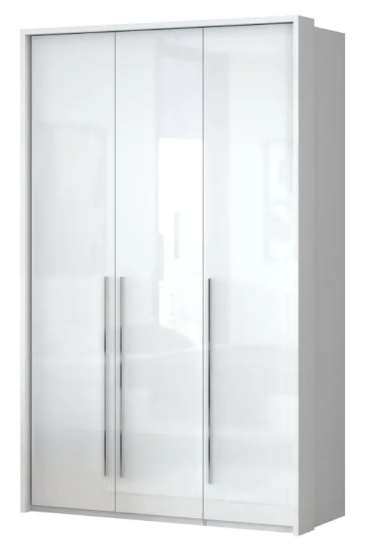 Armadio battente Siumu 22 con LED | Bianco lucido | 226x142x60 cm | Design moderno e pratico