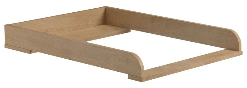 Fasciatoio per bambini serie Peetu | Rovere | 10 x 59 x 78 cm | Compatibile con cassettiera Peetu 01