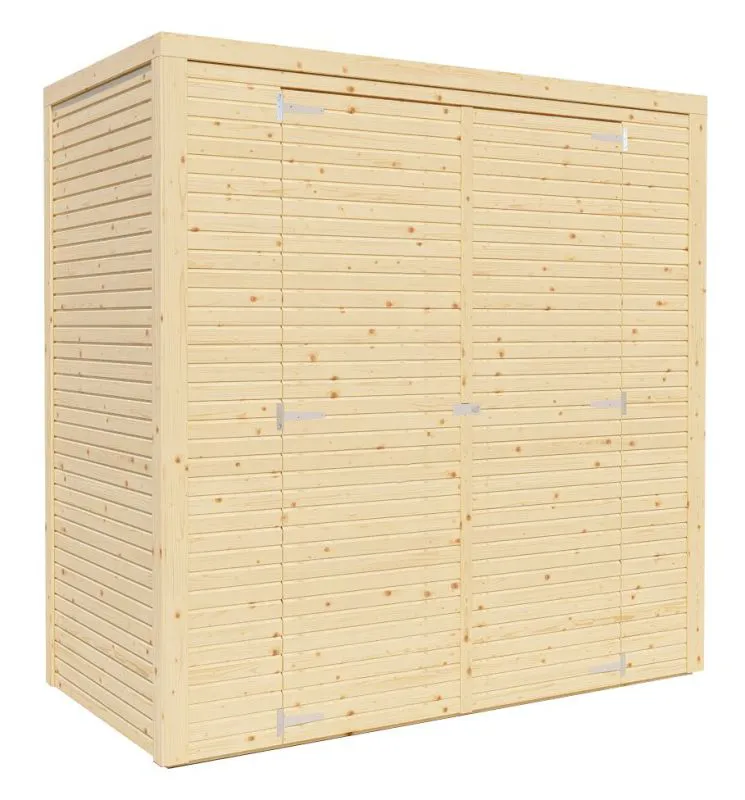Casetta da giardino prefabbricata "Greven" 01, legno grezzo - spessore: 18 mm, SU: 2,13 m², tetto piano