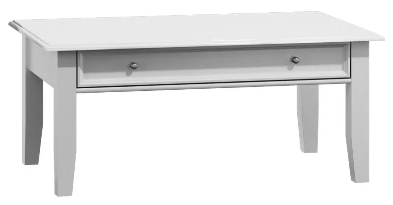Tavolino Gyronde 06 | Pino massiccio laccato bianco | 122 x 71 x 48 cm | Design country