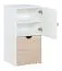 Cassettiera per cameretta Skalle 15 | Bianco e marrone chiaro | 94 x 47 x 49 cm | Design moderno e modulare