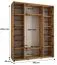 Armadio Tharo ante scorrevoli rovere/nero | 235,2 x 190 x 45 cm | Ampio spazio | Ideale per soggiorno