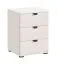 Comodino Pecini 02 | Bianco e nero elegante | 2 cassetti | Bordi ABS | 63 x 45 x 40 cm