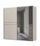 Armadio scorrevole Neiafu 91 | Color cashmere | 1 anta a specchio | 4 barre appendiabiti | 12 scomparti | Soft-Close