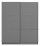 Armadio scorrevole Kule 02 grigio grafite | 6 scomparti | 1 barra appendiabiti | 210 x 179 x 62,5 cm