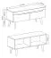 Mobile porta TV Cathcart 03 | Rovere Riviera e Bianco | 50 x 107 x 40 cm | 2 cassetti