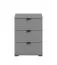Comodino Pecini 11 | Grigio grafite | 3 cassetti | Maniglie e gambe nere | 63 x 45 x 40 cm