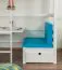 Set 2 cuscini per letto a soppalco Tim | Colore blu intenso | Comfort e stile moderno