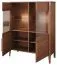Vetrina Gorica 04 con LED | Rovere rustico | Soft close | 140 x 111 x 45 cm | Vetro Antisol bronzo
