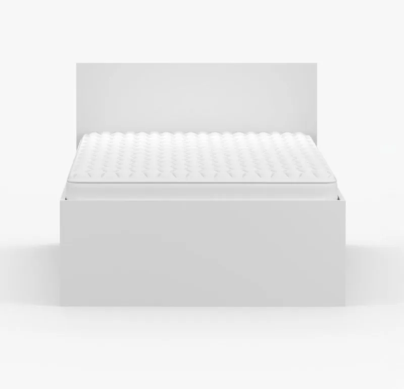 Letto singolo Smolikas 153 | Legno massiccio bianco | Rete a doghe inclusa | Vano contenitore | 90 x 200 cm