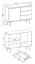 Cassettiera Maryhill 05 | Rovere Riviera e Bianco | 83 x 107 x 40 cm | 1 anta a battente, 2 scomparti