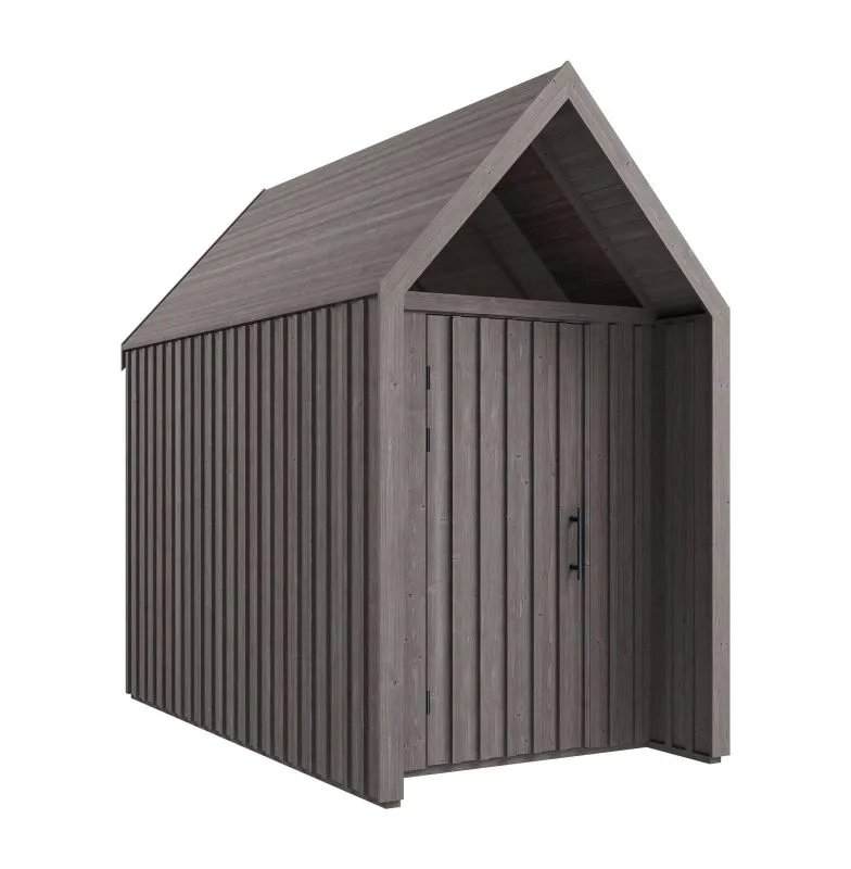 Casetta da giardino "Malmö" 24, abete massiccio, grigio marrone, 1 finestra, tetto a due falde, SU: 4,64 m², misure esterne: 162,4 x 285,7 cm