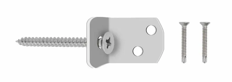 Set 4 supporti per steccato | Acciaio inox | Fissaggio sicuro recinzioni | Facile installazione