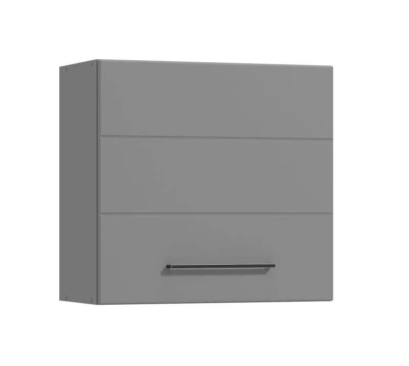 Pensile "Pluna" 03 | Grigio grafite | 1 anta, 2 scomparti | Maniglie nere | 57 x 60 x 30 cm