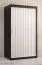 Armadio Balmenhorn 51 | 5 scomparti spaziosi | Nero opaco/Bianco opaco | 200 x 100 x 62 cm