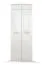 Armadio guardaroba bianco lucido | 2 ante battenti | 2 scomparti | 199 x 80 x 51 cm | Design moderno salvaspazio