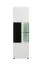 Vetrinetta moderna "Idos" 03 | Bianco lucido e nero | 1 anta in vetro | 6 scomparti | 190 x 58 x 35 cm